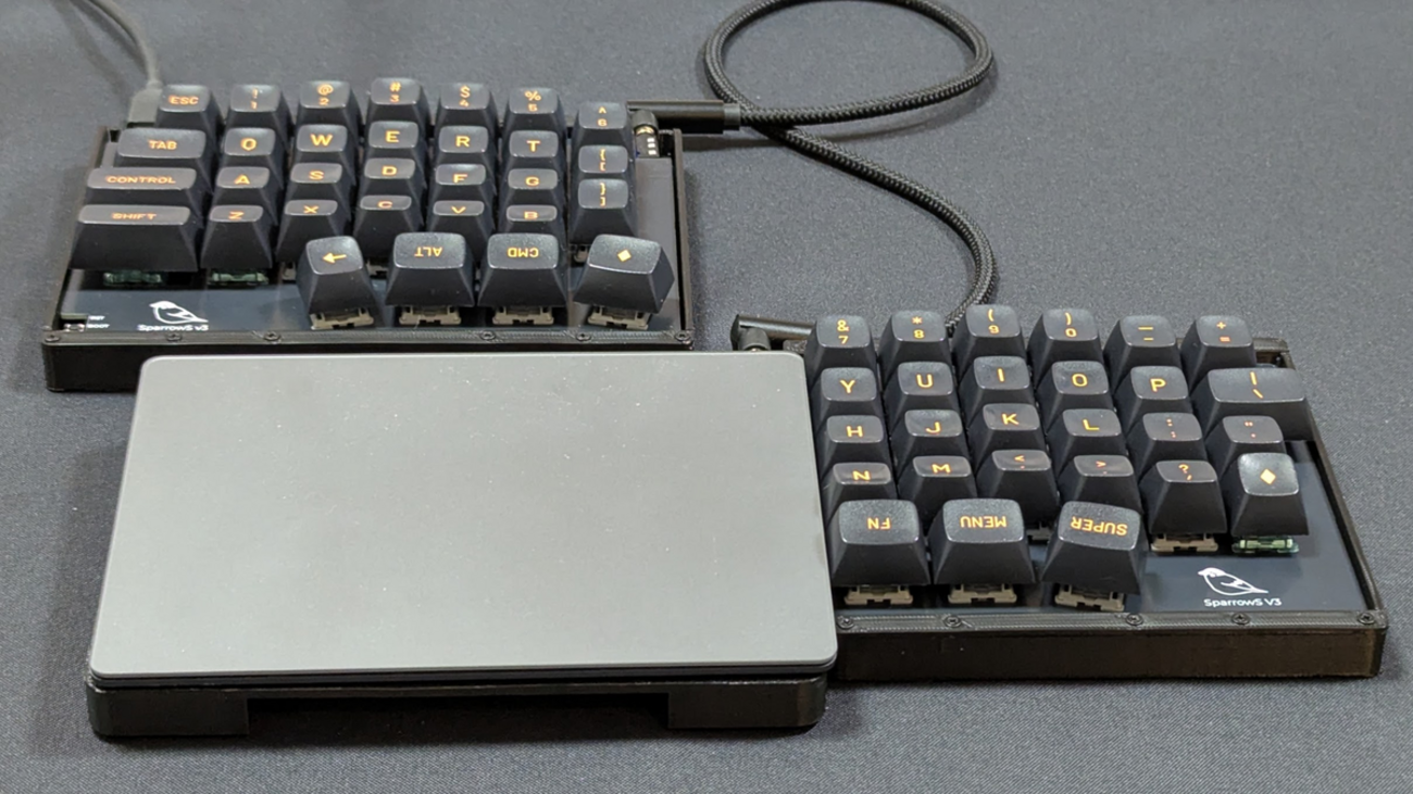 ガスケットマウント分割キーボードSparrowS v3を作って、エンド