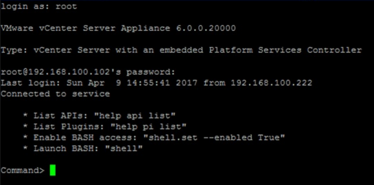 vCSA [6.0, 6.5, 6.7 etc] : WinSCP でvCSAに接続しようとするとエラー