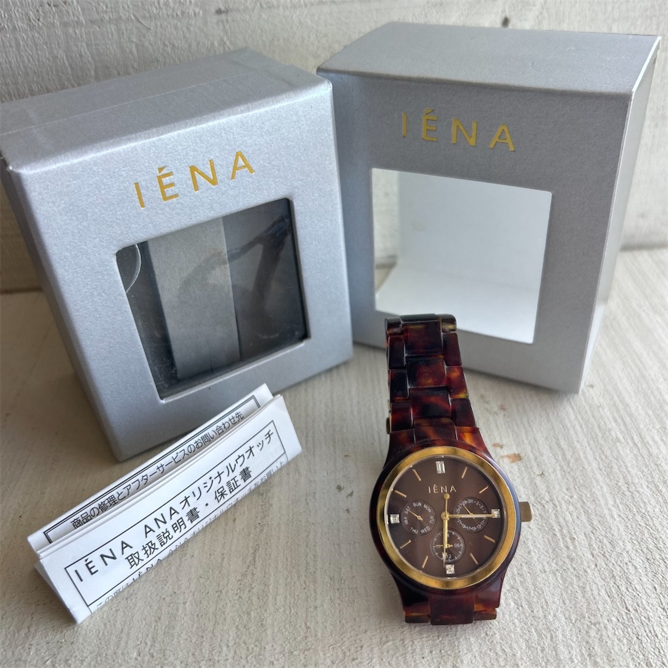 蚤の市商品追加 ANA×IENA 機内現在販売べっ甲柄腕時計 - chouchou 