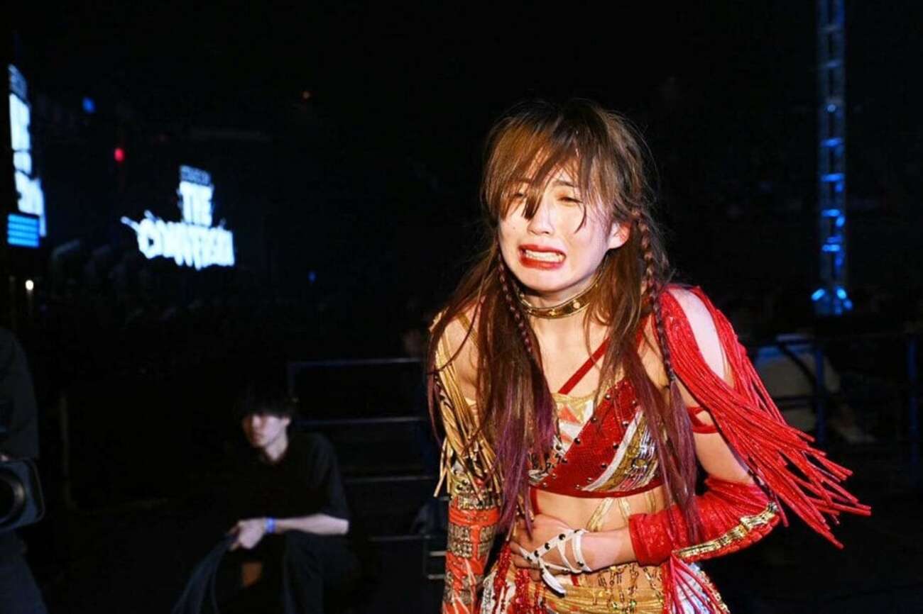 女子プロレス　スターダム　QQ クイーンズクエスト　ベースボールTシャツ　上谷 女子プロレス スターダム QQ クイーンズクエスト ベースボールT