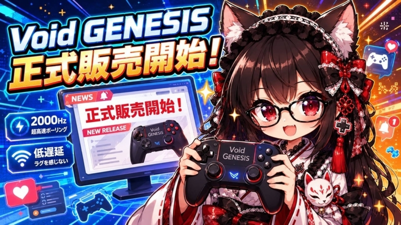 Void GENESIS コントローラー正式販売開始！2000Hz低遅延・TMR 