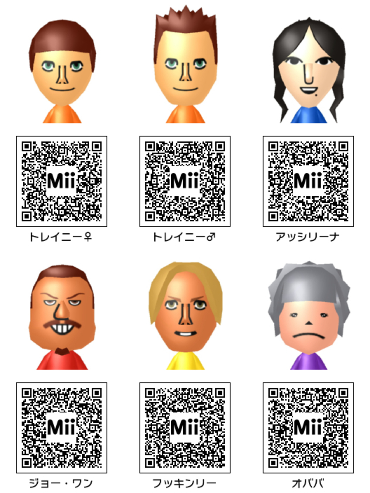 ゲーム】リングフィット アドベンチャー Mii その2 - Mii Direct