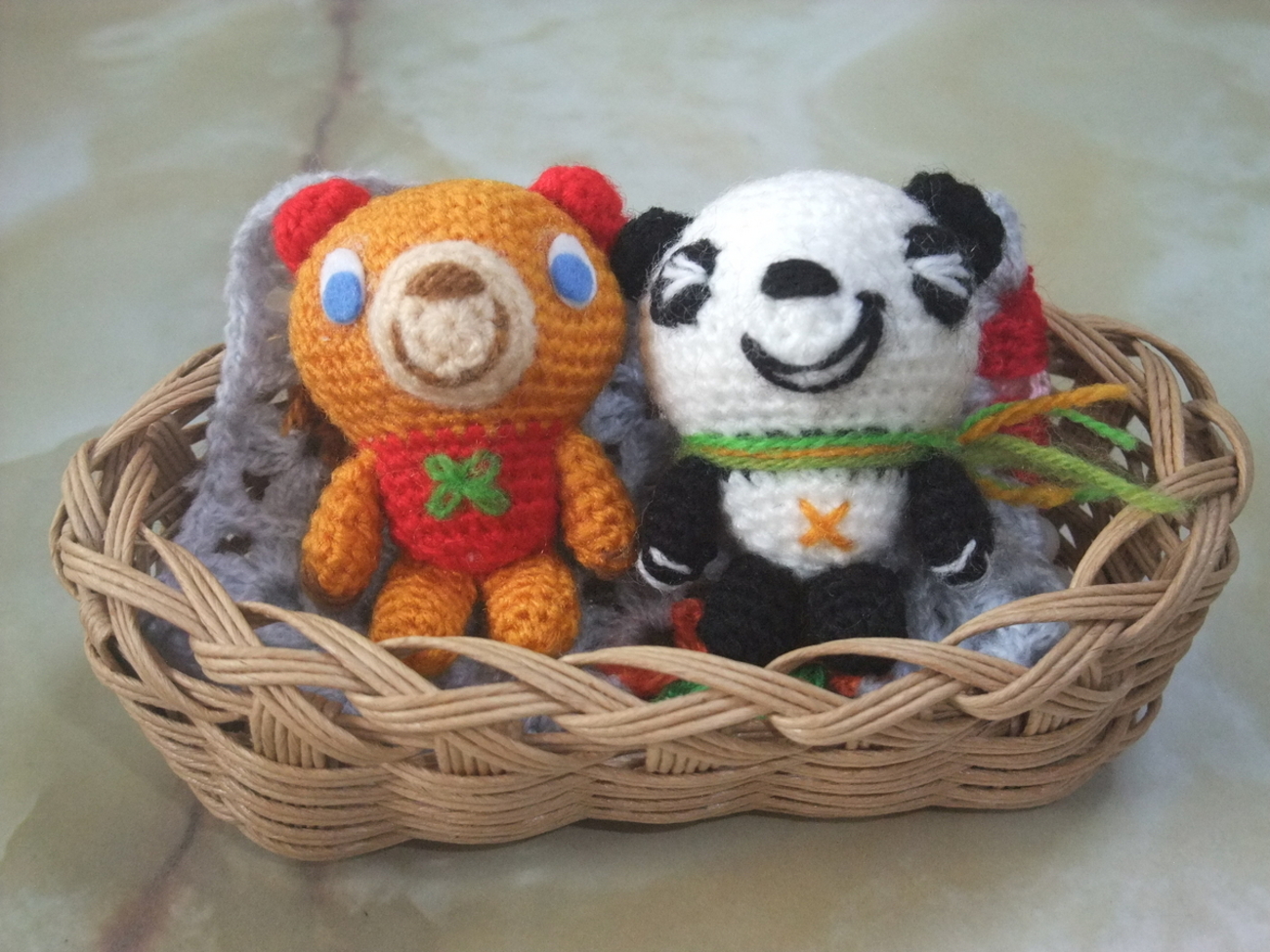 ちいさいパンダとクマのあみぐるみ🐼🐻 - fu967の日記