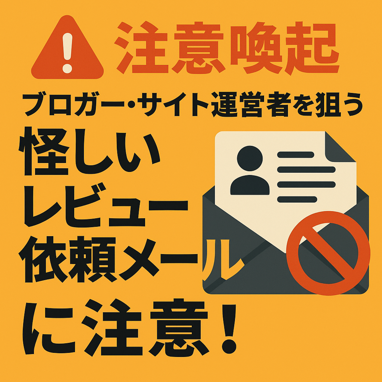 怪物＠プロフ確認お願い致しますページ 注意喚起】ブロガー・サイト運営者を狙う“怪しいレビュー依頼メール”に