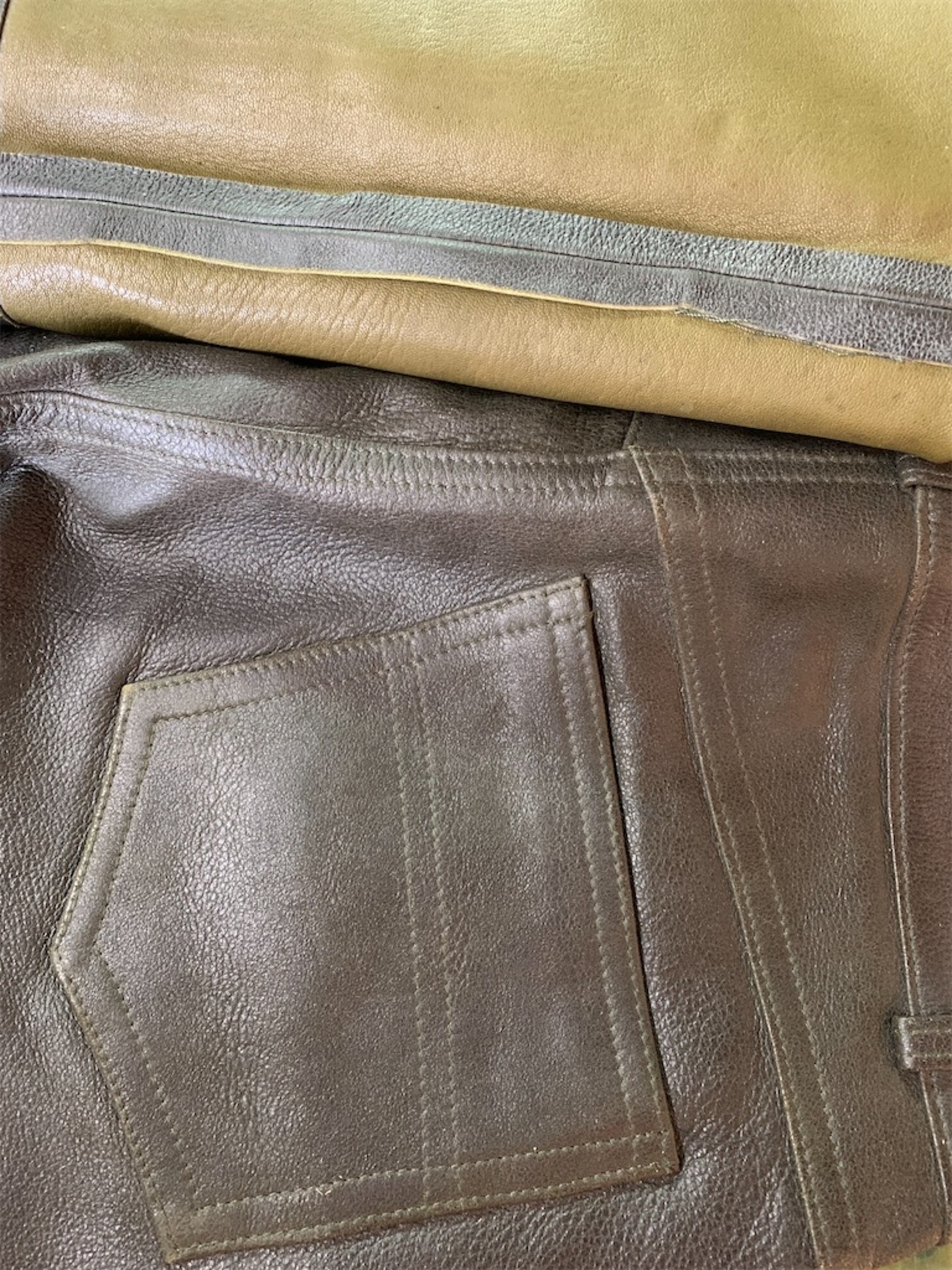 レザーパンツからのリメイクショルダーバッグ - Leather Taku's Blog