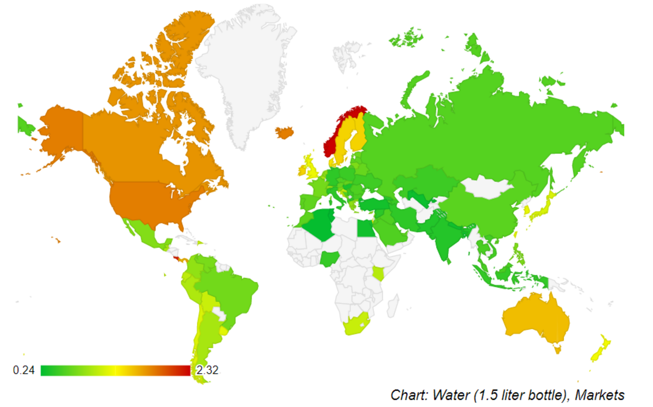 世界の物価はどれくらい違うの？比較しました。 - 自由に積み重ねる。