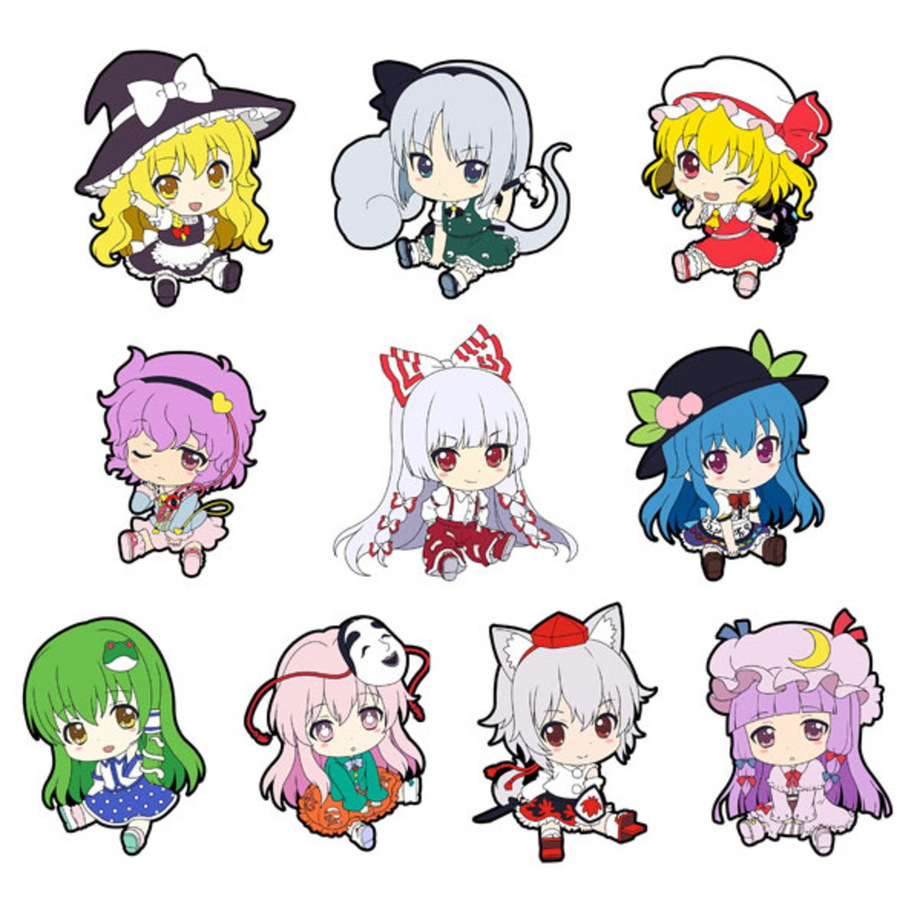東方Project】ぺたん娘『トレーディングラバーストラップvol.2』10個 