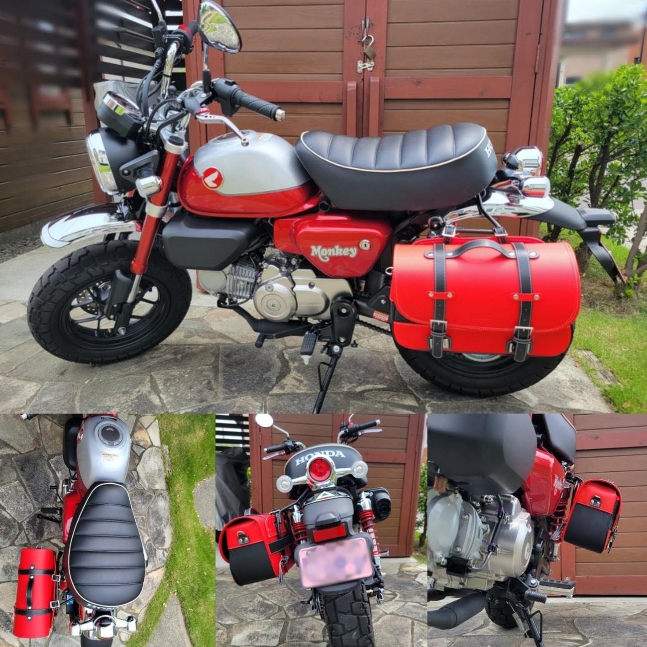 AMBOOT アンブート サイドバッグ カラー：レッド HONDA ホンダ YAMAHA 