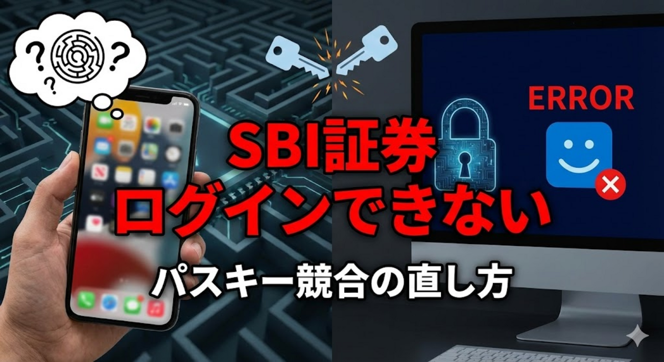 解決】SBI証券にパスキーでログインできない！Windows HelloとiPhoneの「競合」を解消した話 -  準富裕層の窓際族、ガジェットの山に埋もれる ～評価ダウンからのFIRE計画～