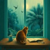 The cat's view outside the window