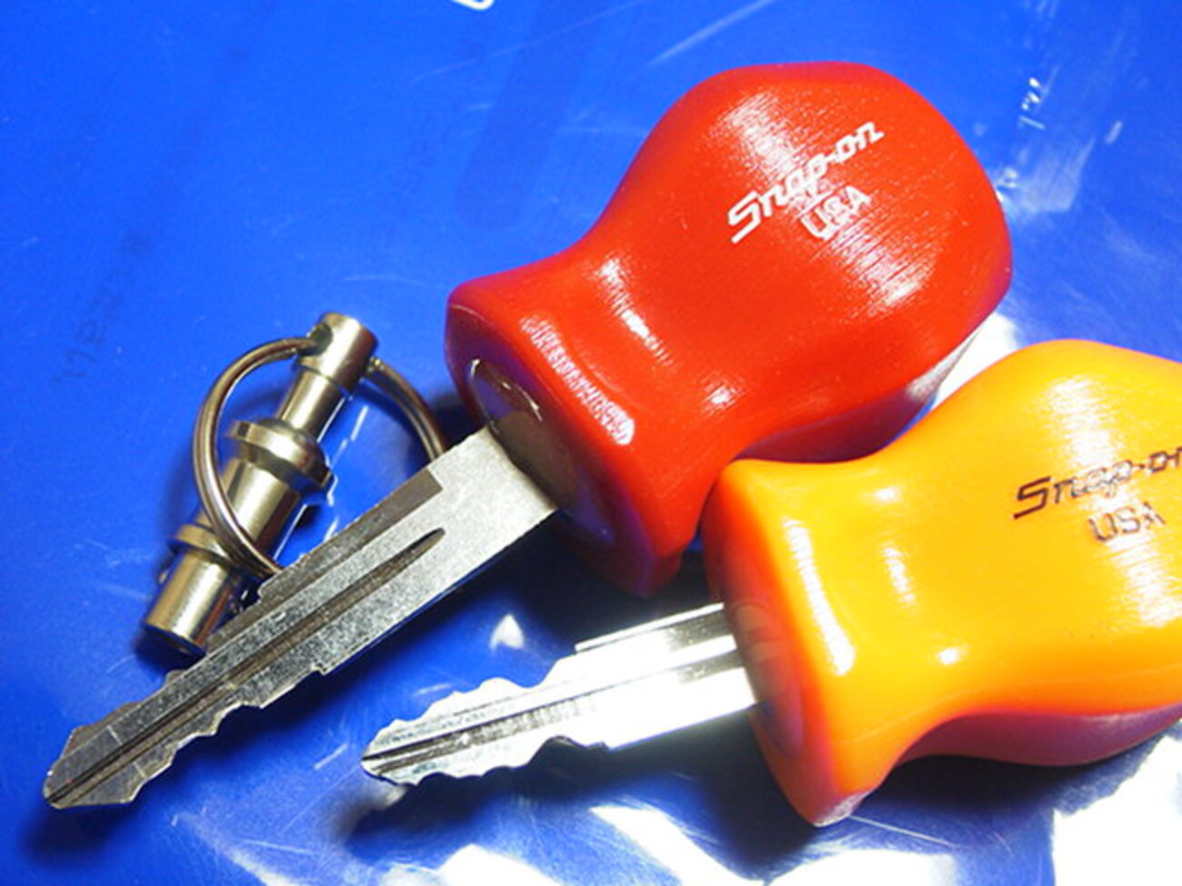 スナップオン(Snap-on) ドライバーキー スナップオン グリップキーホルダー ドライバーキー オレンジ バイク 車 家