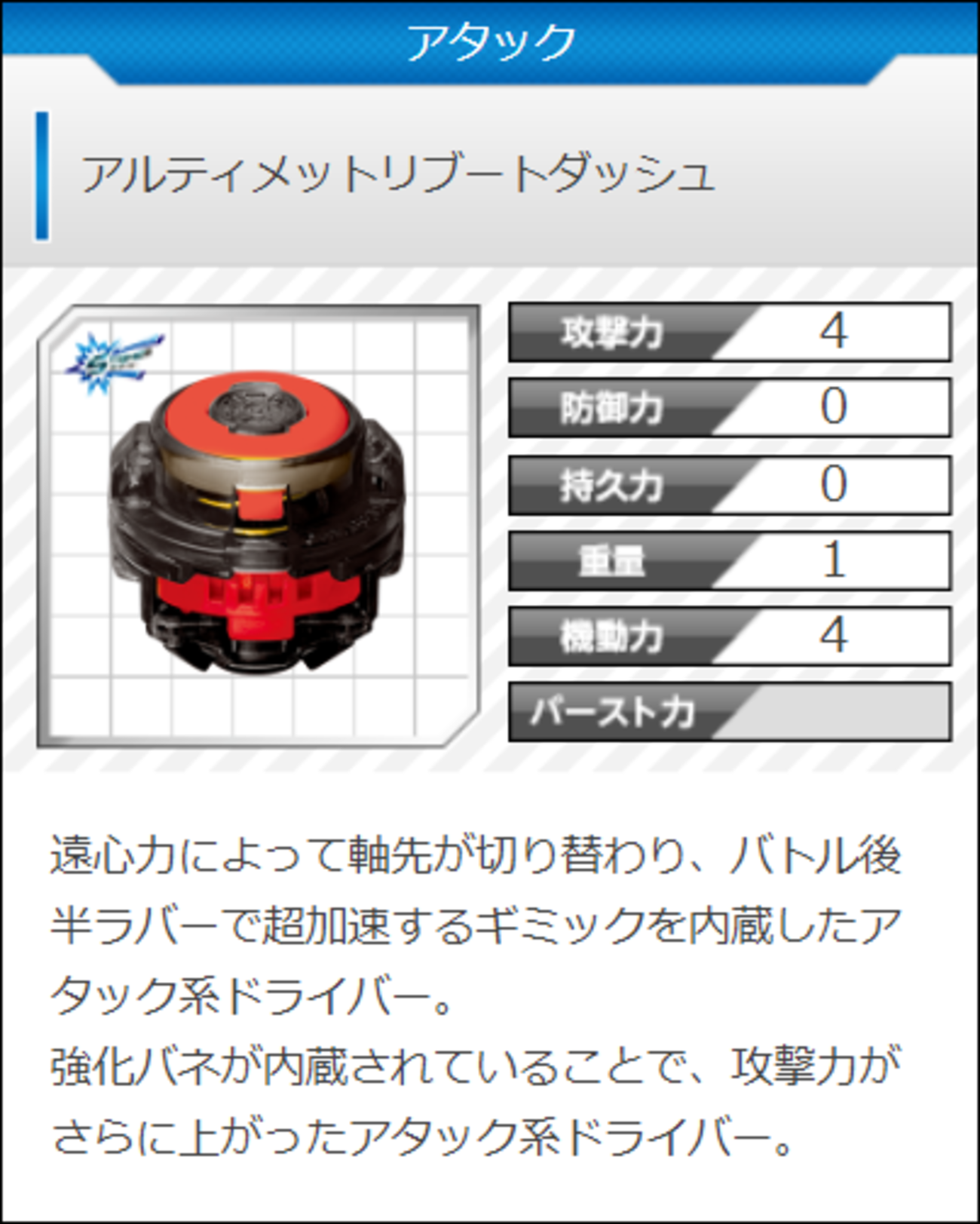 【未開封】アルティメットリブートダッシュ ベイブレードバースト アルティメットリブートダッシュドライバー 入手方法 - Toy BASE