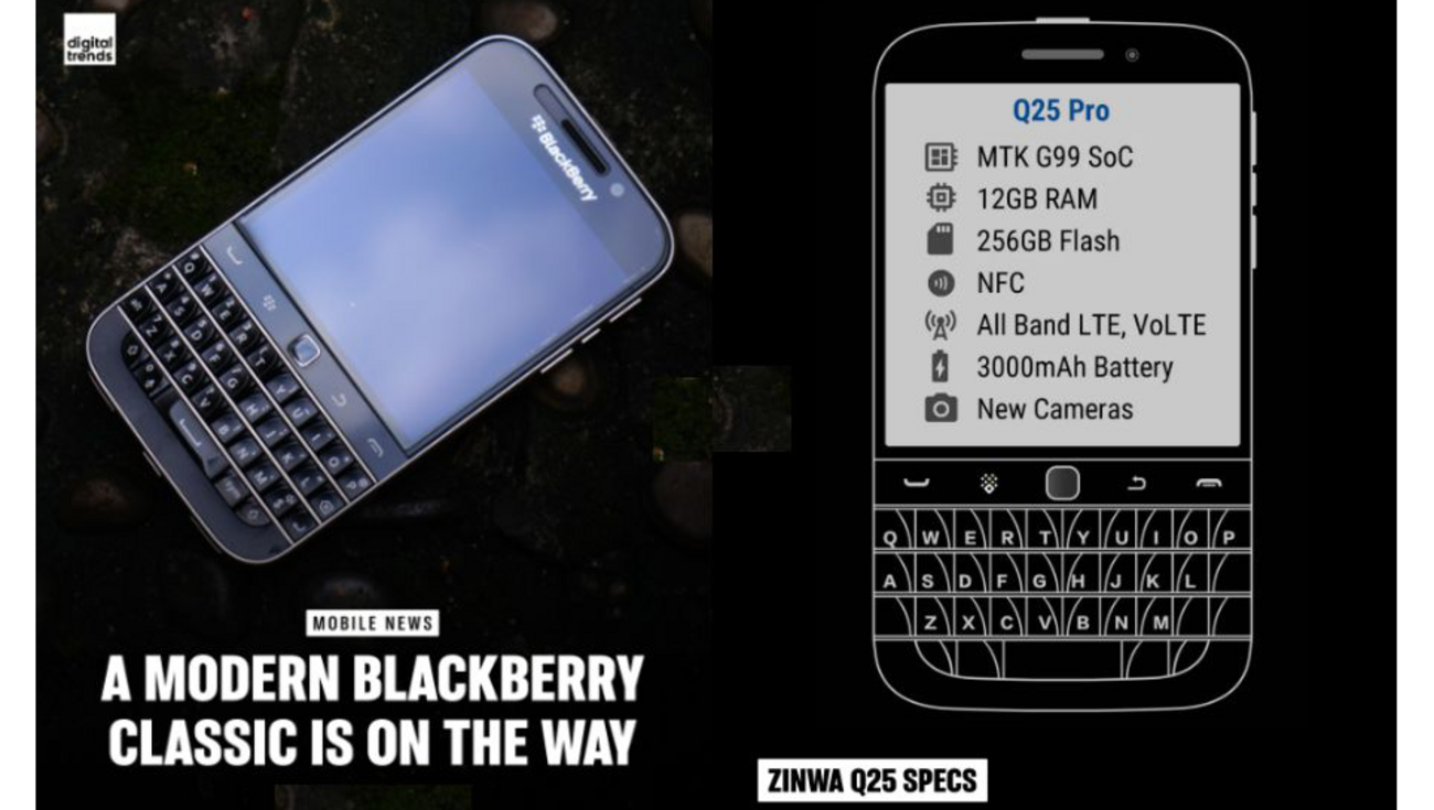 BlackBerry Classicの《器》を残して中身を入れ替え？！「Zinwa Q25 