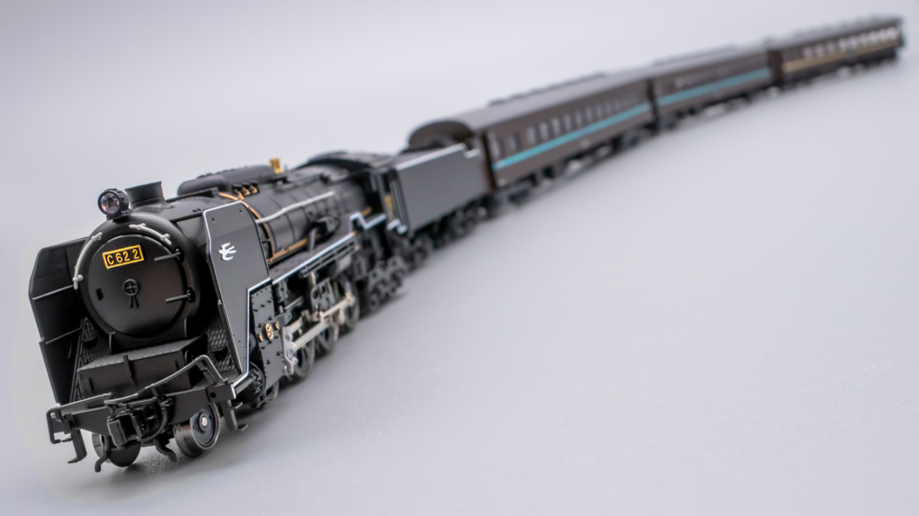 Nゲージ】C62蒸気機関車?の客車「スハ44系 特急はと」が入線?【鉄道 