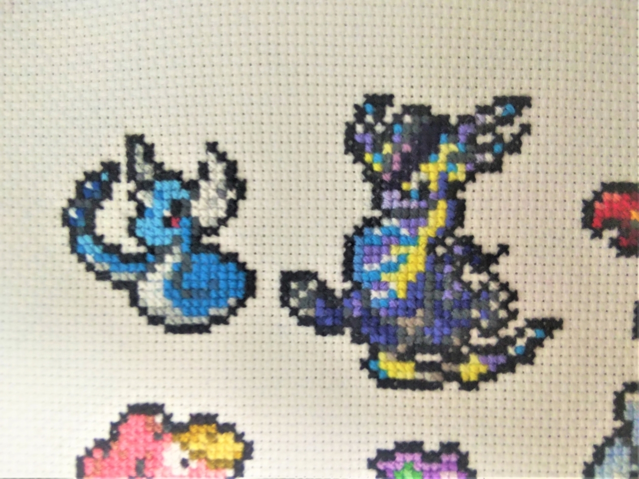 クロスステッチでポケモンを刺繍してみた⑤+ナノブロック - 照り焼き 