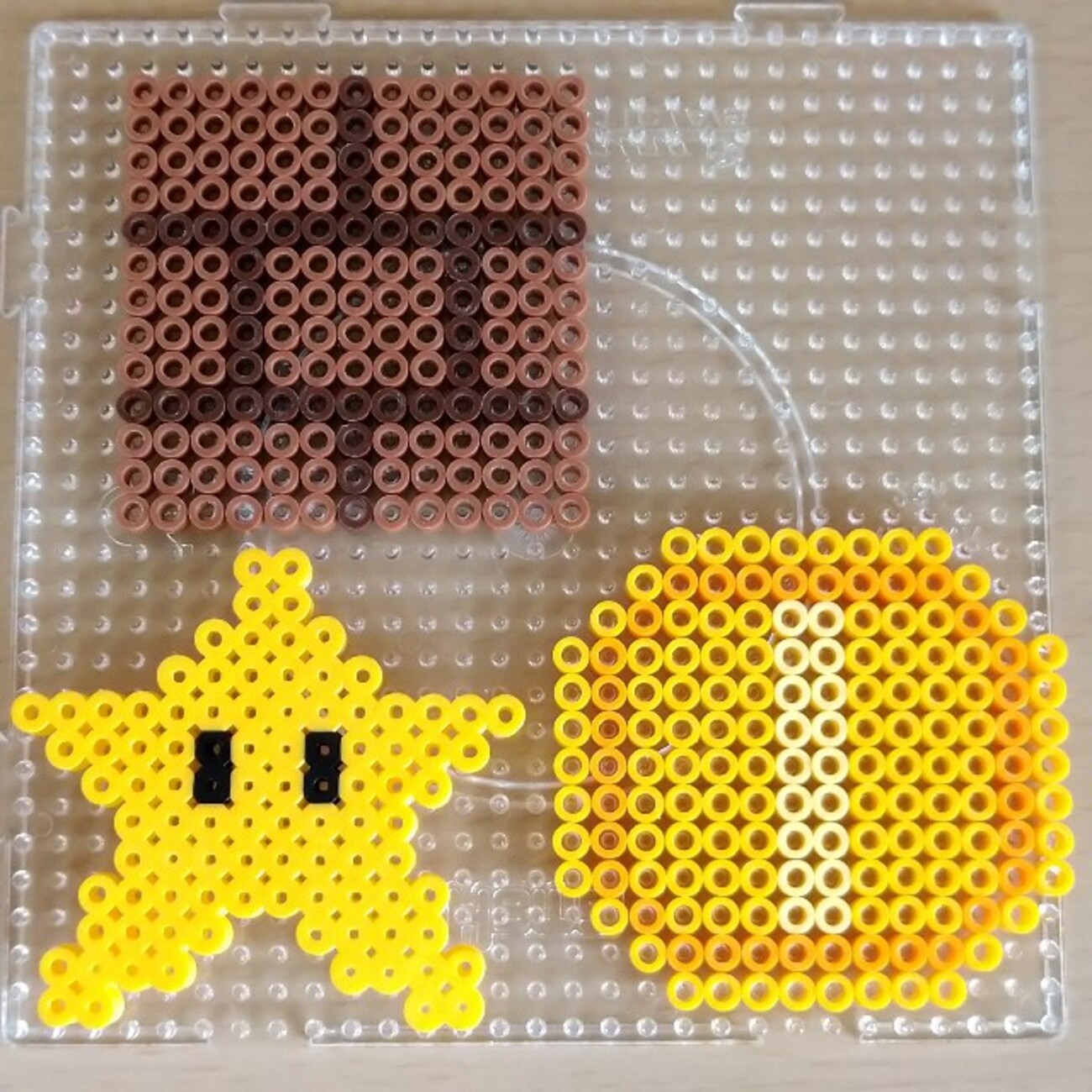 アイロンビーズ スーパーマリオ☆ ブロック コイン スター - MI-YU☆のアイロンビーズアトリエ～perlerbeads design～