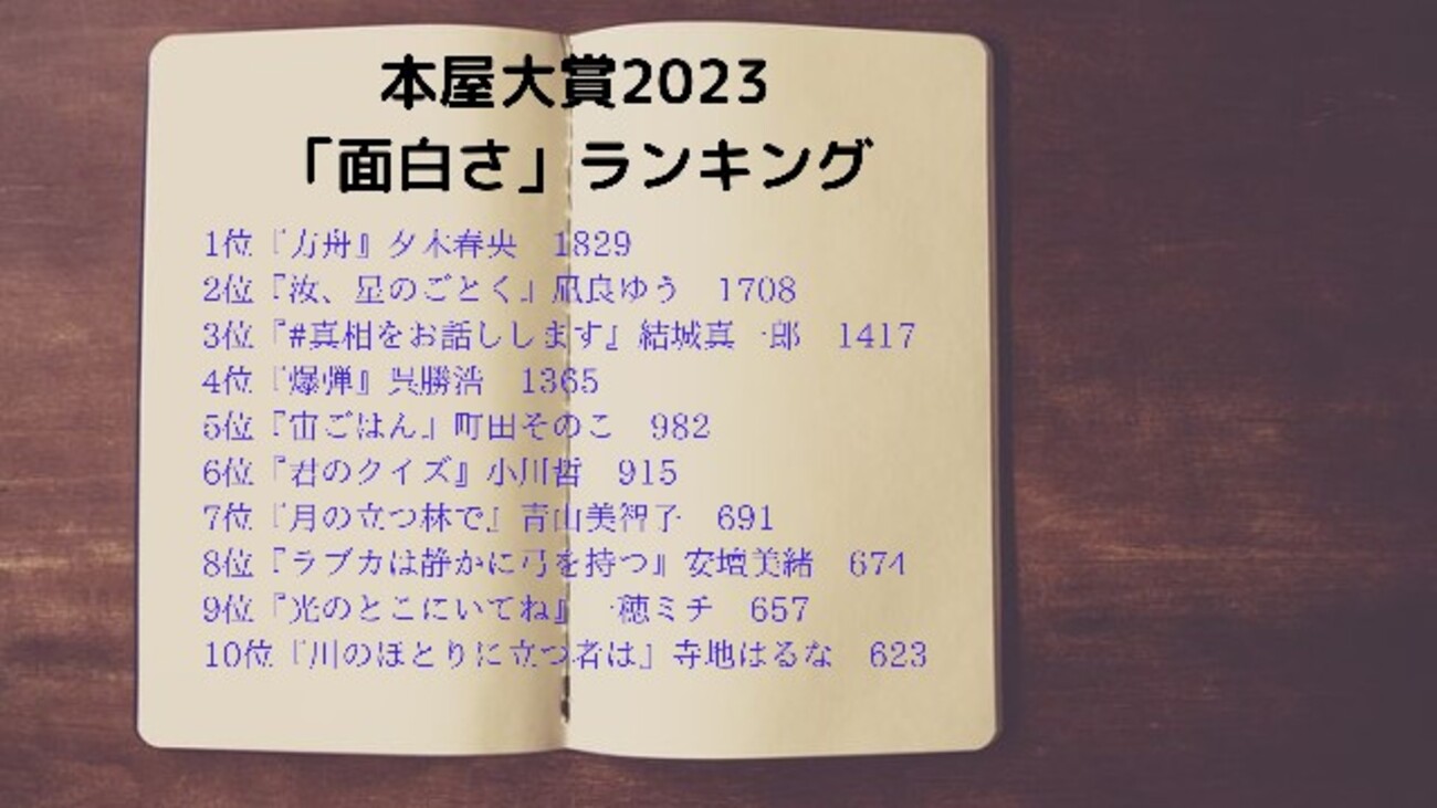 backend=imagemagick;version=1; 本屋大賞2023 ノミネート全作品（10冊）