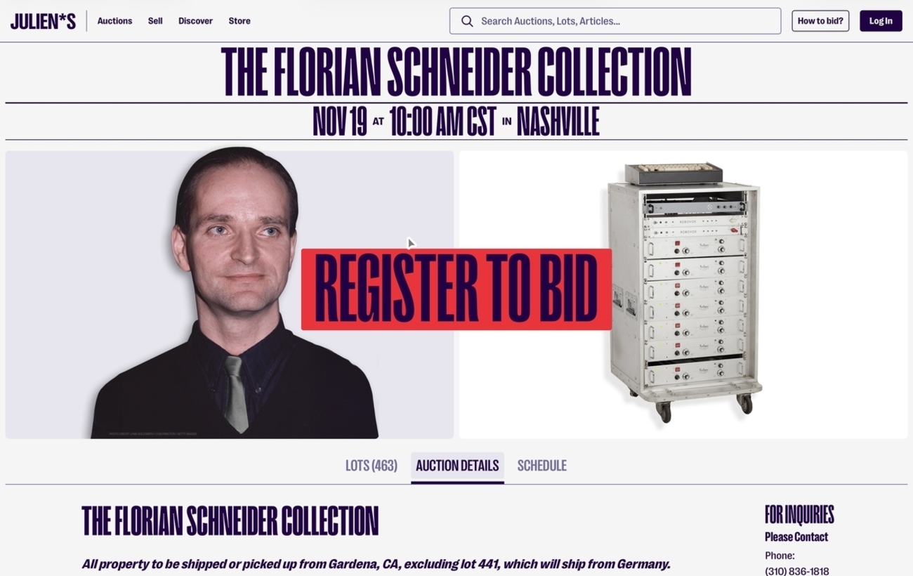 Kraftwerk - Florian Schneiderのスタジオ機材コレクション