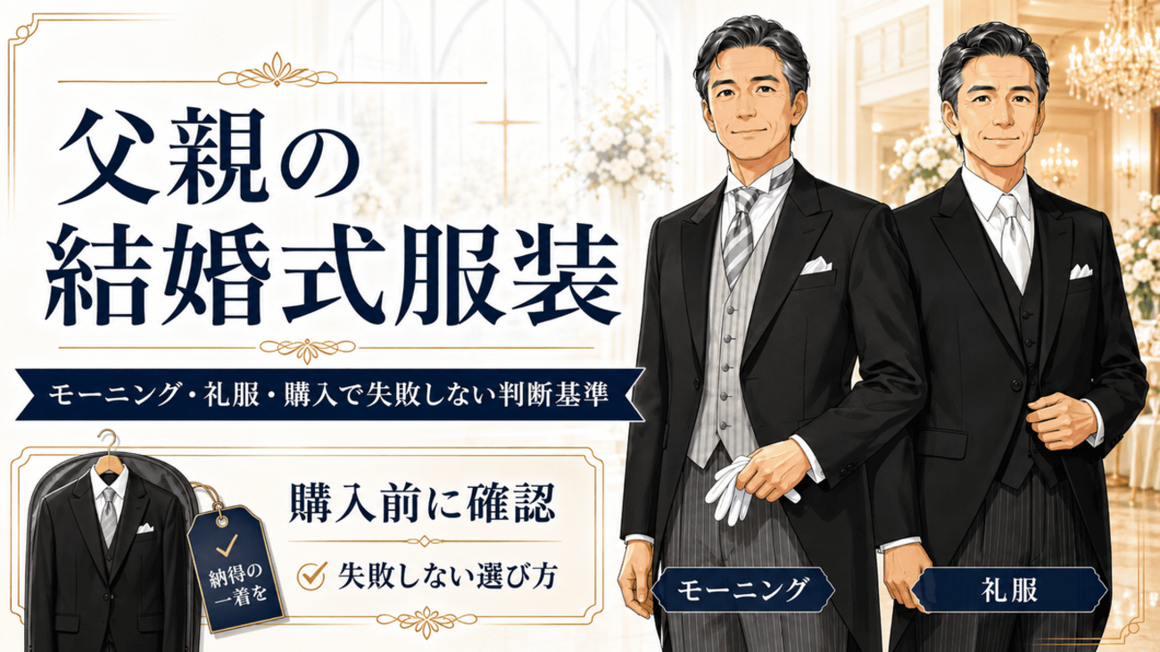 父親の結婚式服装｜モーニング・礼服はレンタルと購入どっちがいい 