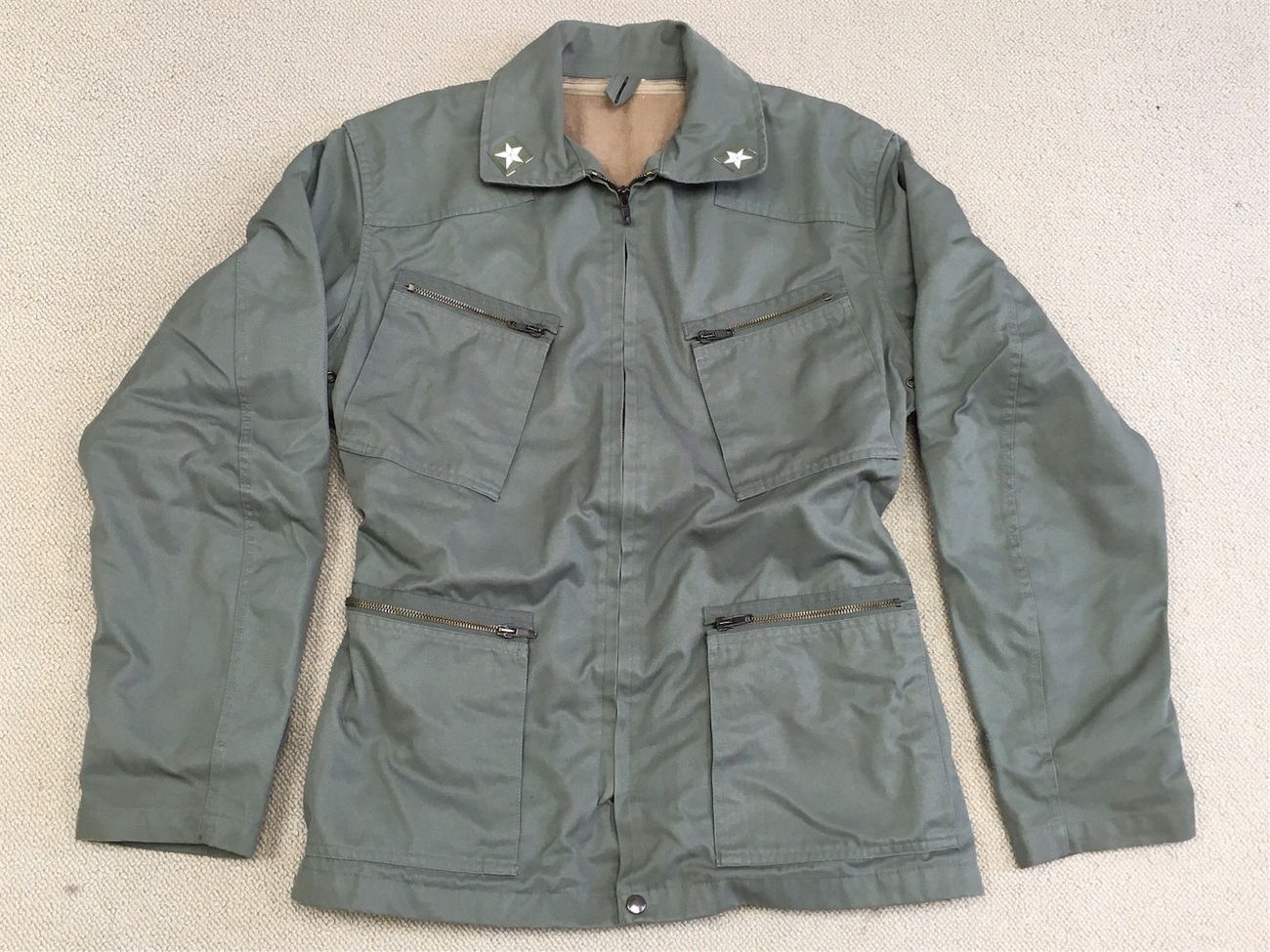AERONAUTICA イタリア製 ミリタリー本革とニット(毛)ジャケット