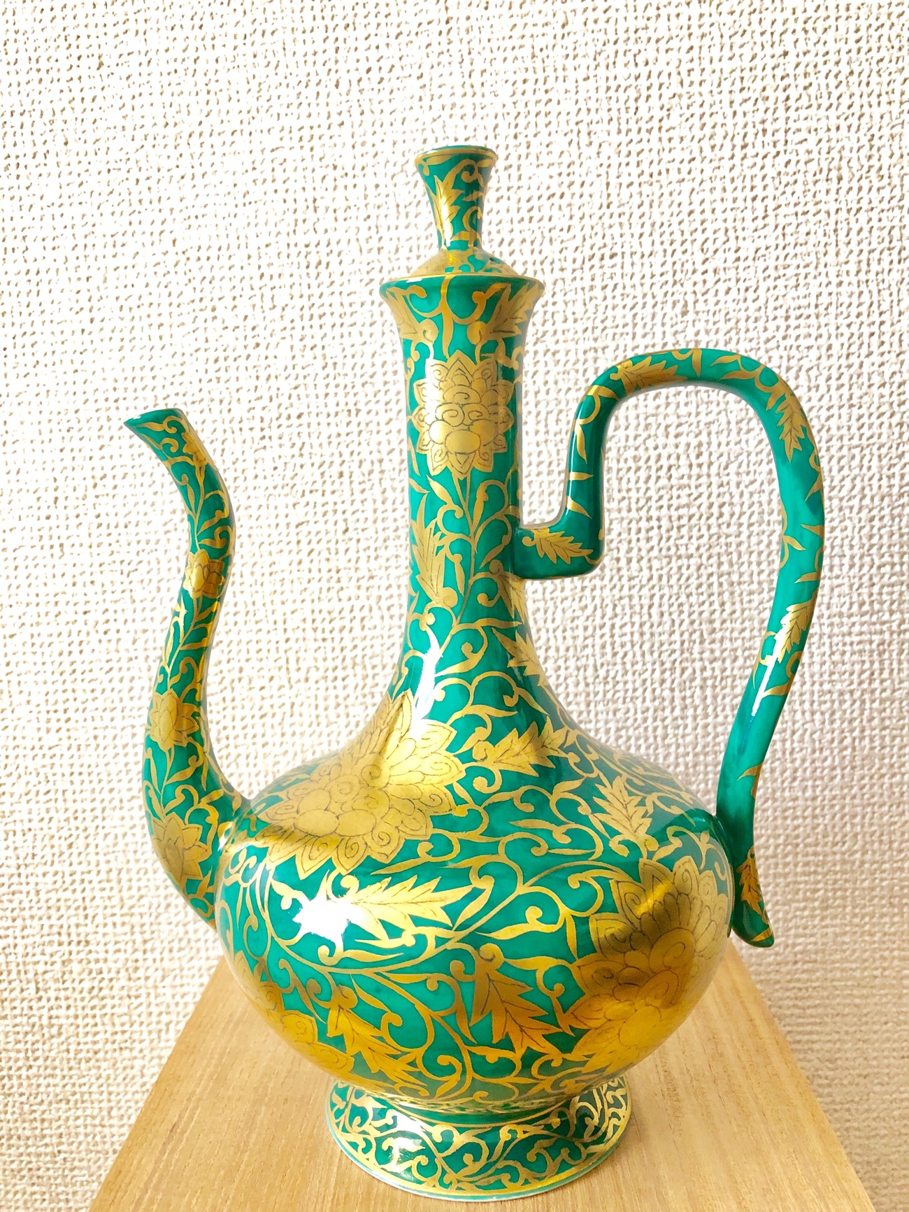 e3042 九谷焼 白磁 仙盞瓶 明治時代 水注 煎茶瓶 煎茶道具 茶道具 