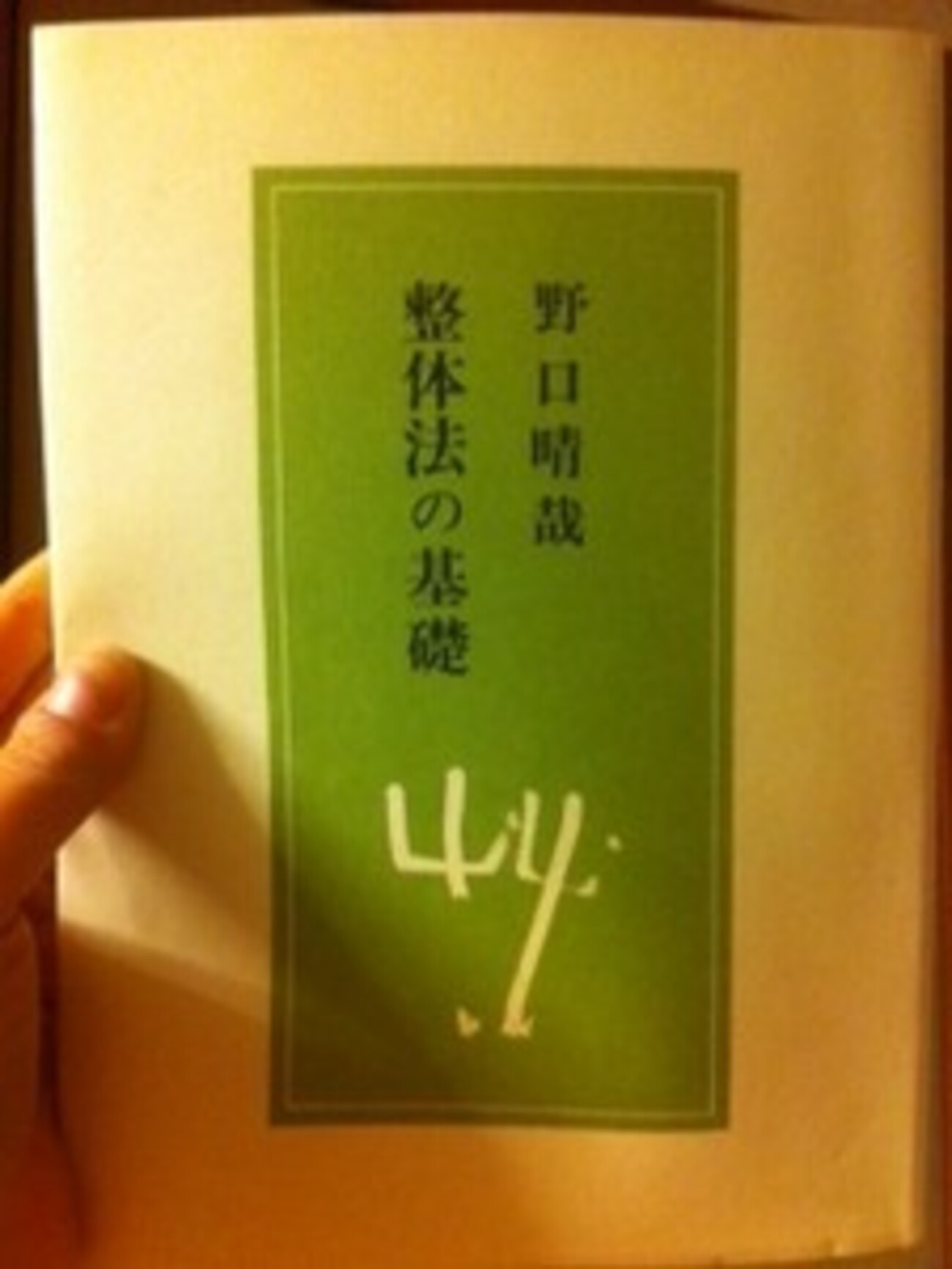 整体法の基礎 野口晴哉 著 - うちこのヨガ日記