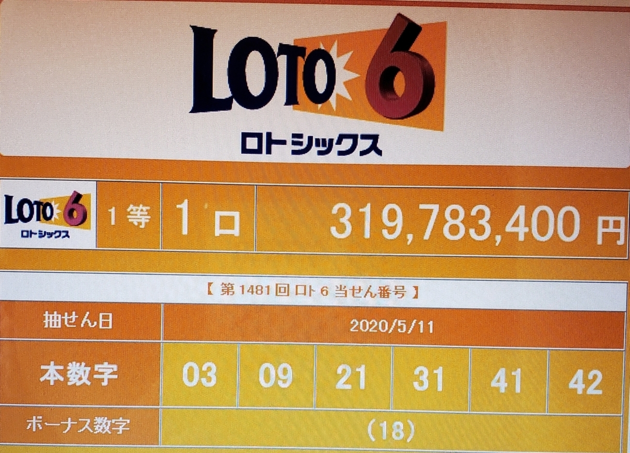 ロト 6 ボーナス 数字 と は