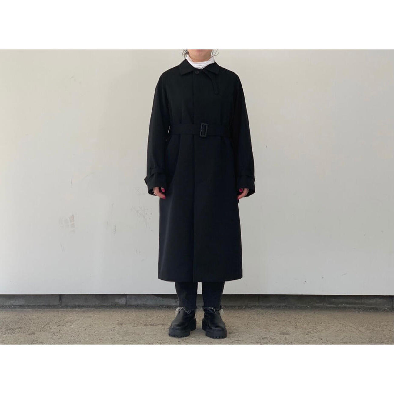 AURALEE / WOOL MAX CANVAS CHAMBRAY SOUTIEN COLLAR COAT - Burnish 