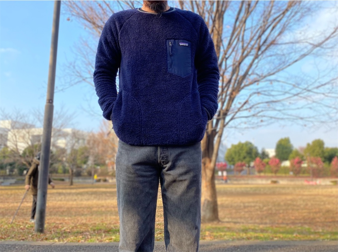 Patagonia ロスガトスクルー 珍しかっ ネイビー フリース М
