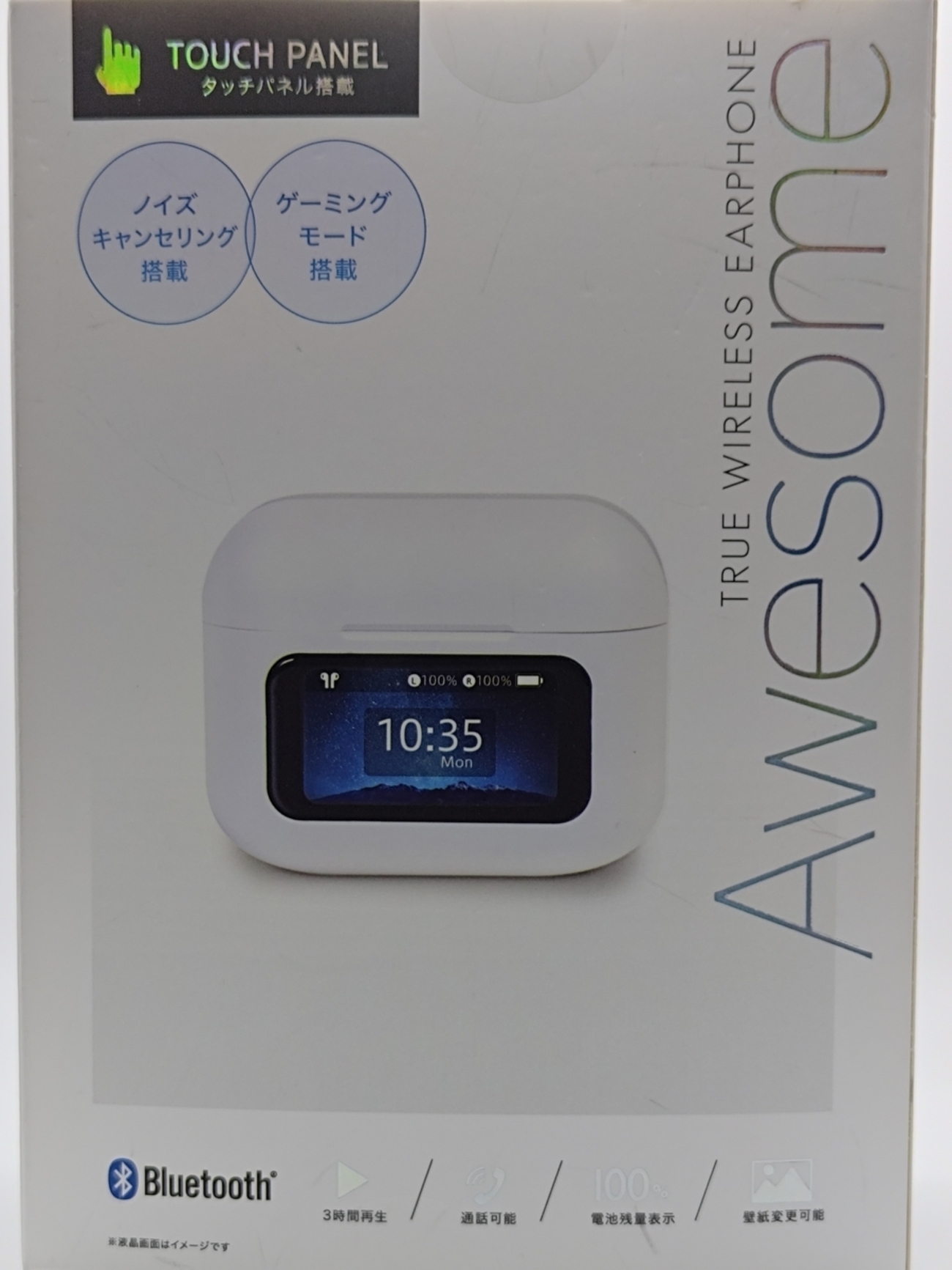 液晶タッチパネル付きANC対応TWSイヤホン Awesome5 レビュー｜200円で 
