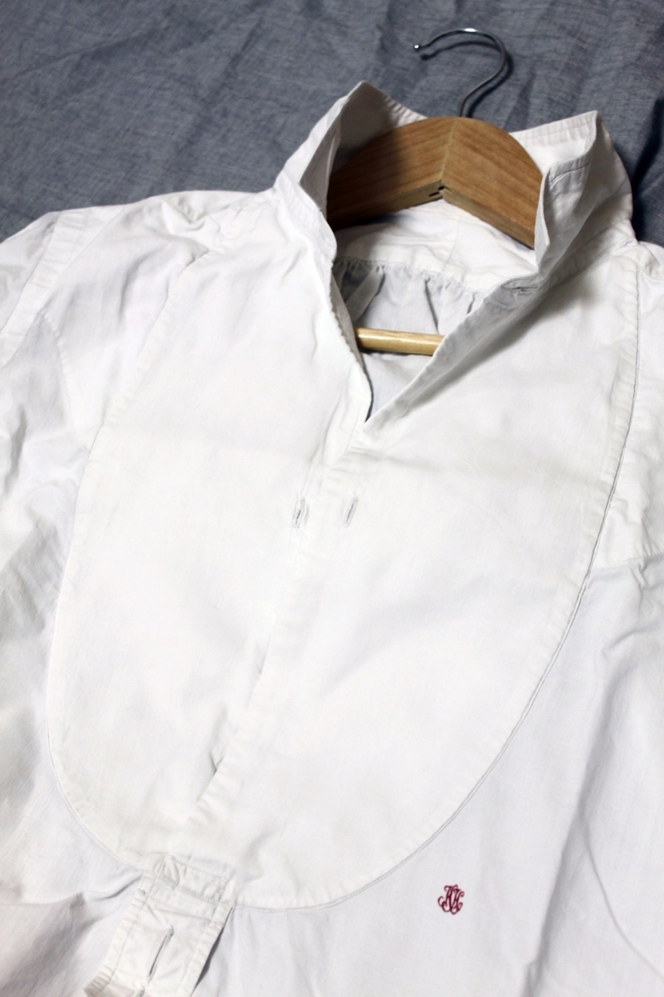 Early-1900 FRENCH EVENING SHIRT / アンティーク 10s 20s