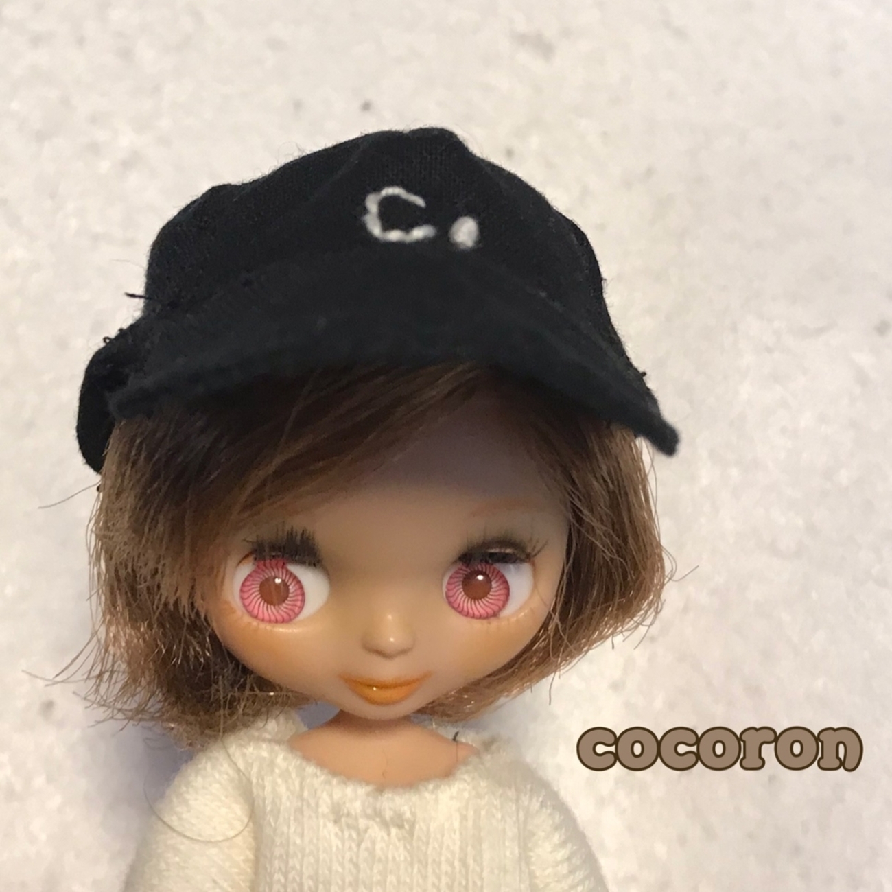 気分転換♪ プチブライス りかちゃん向きキャップ作り