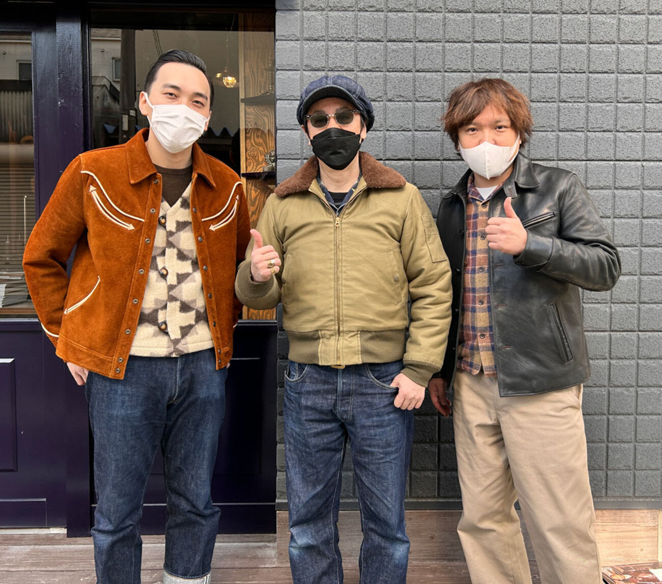 ファブリックアンフランス ライダース ジャケット スウェード&ムートン 