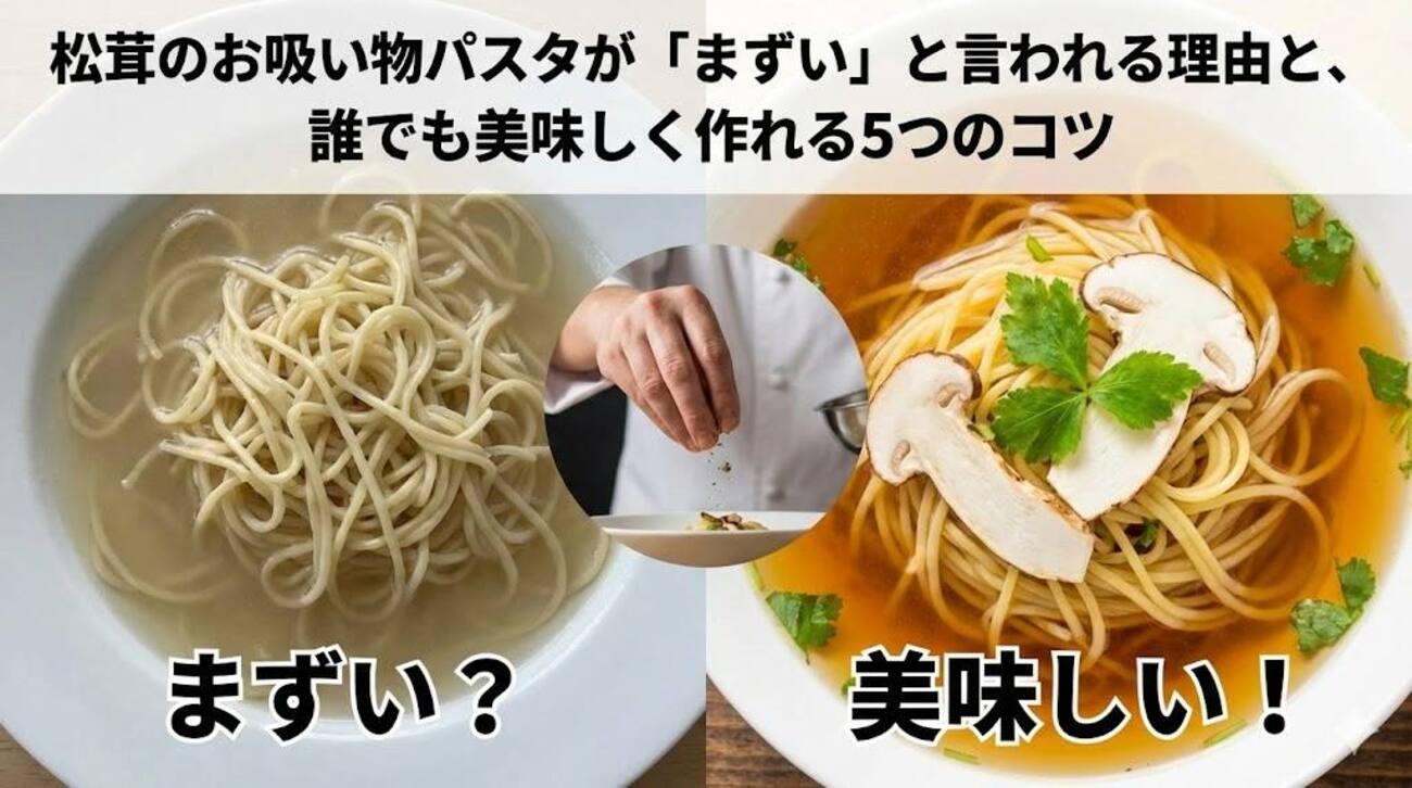松茸 の お 吸い物 パスタ まずい