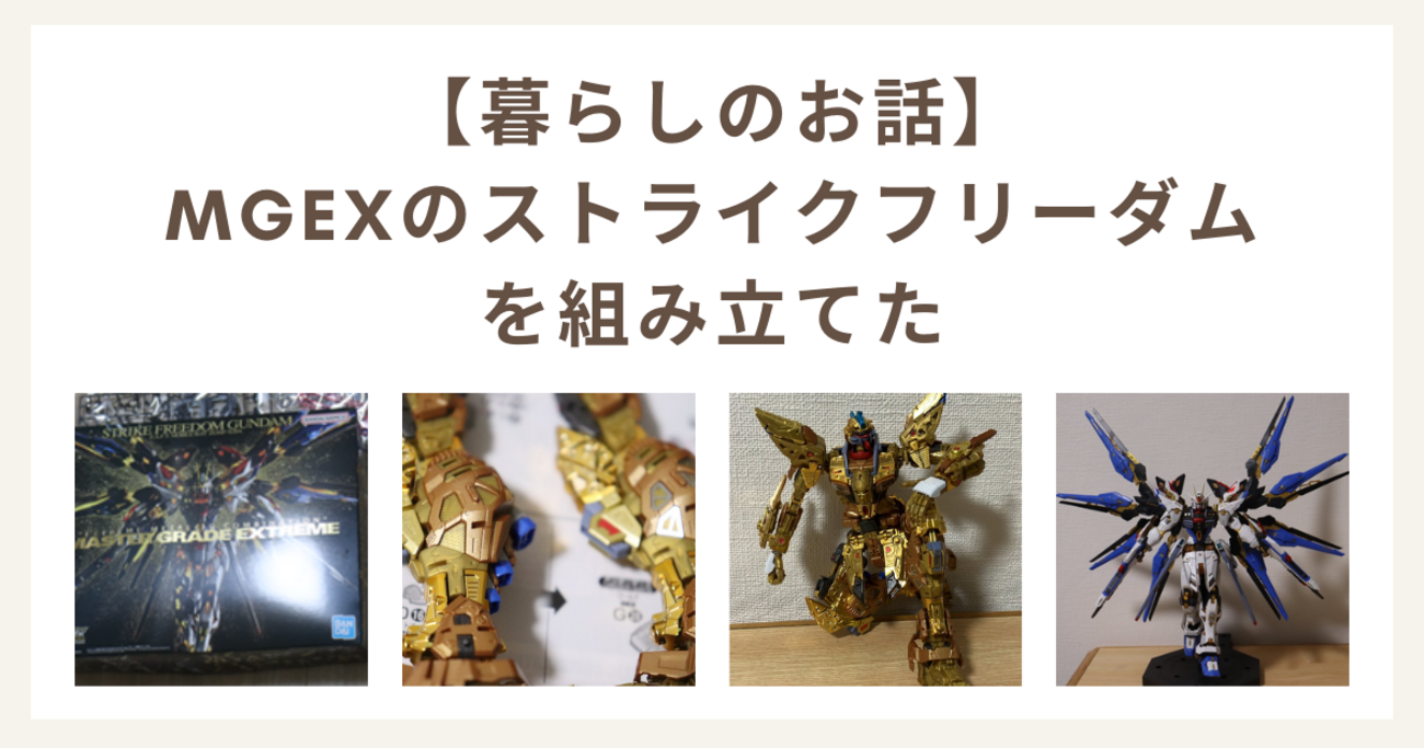 暮らしのお話】MGEXストライクフリーダムを作った(素組み) - 日々ブログ