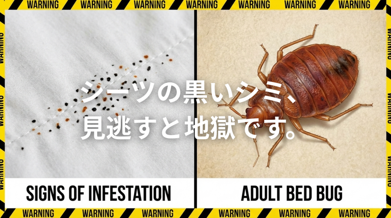 その強烈な痒み、ダニじゃないかも？トコジラミ（南京虫）の初期症状と