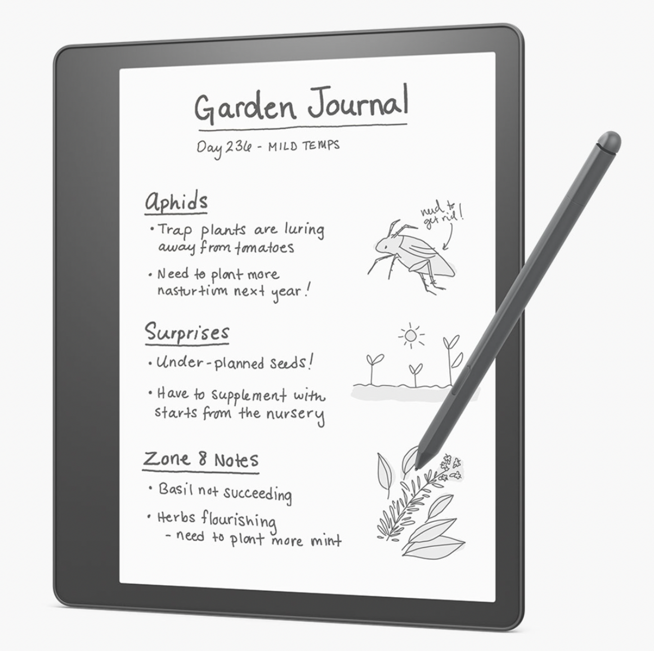 Kindle Scribe 本体とスタイラスペン付き（Amazon、「Kindle Scribe 