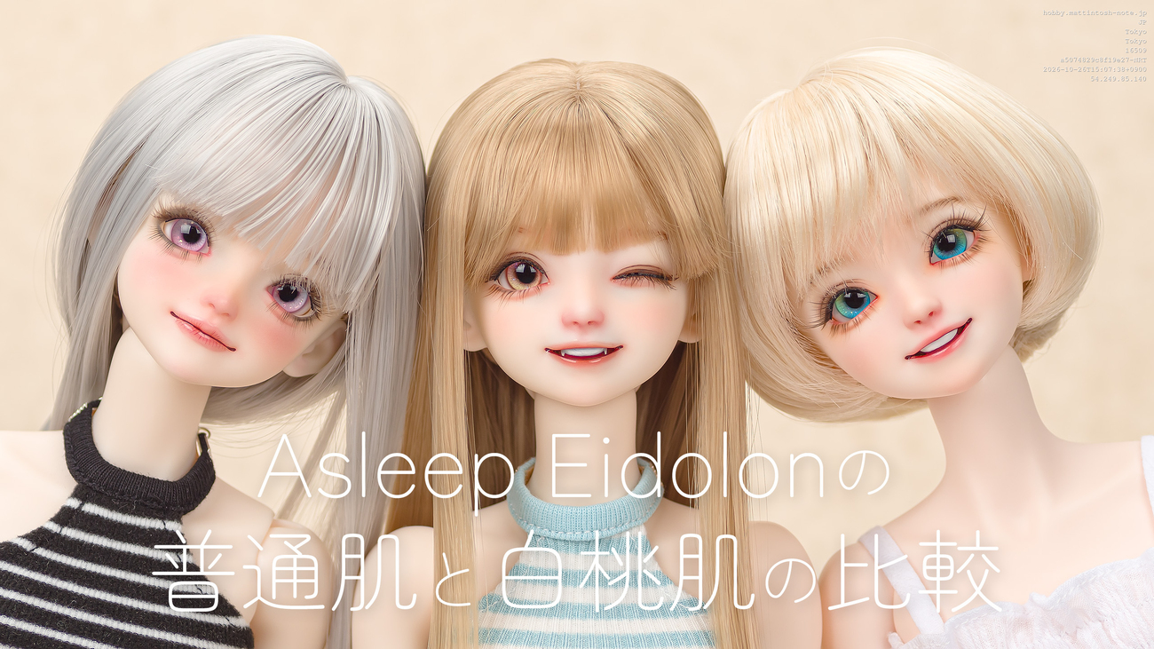 Asleep Eidolonの普通肌（ノーマルスキン）と白桃肌（ホワイトピーチスキン）の違い - mattintosh note