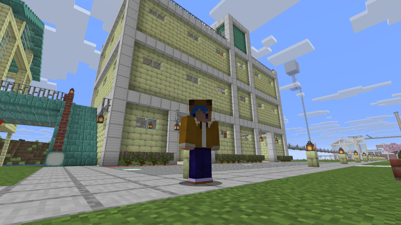 【マイクラ】〔建築〕海辺の駅前商業施設