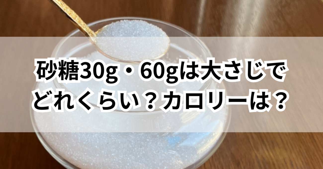 砂糖 30 グラム は 大さじ 何 杯