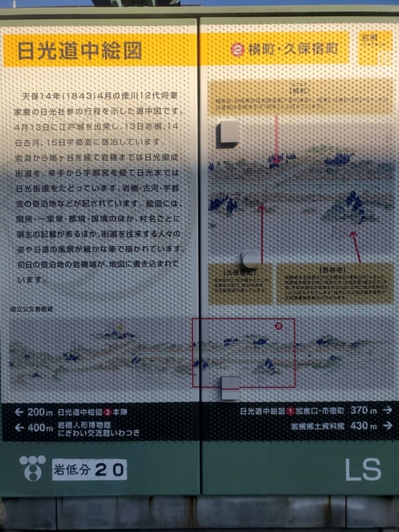 岩槻まちめぐり 日光道中絵図案内図 - 歩・探・見・感