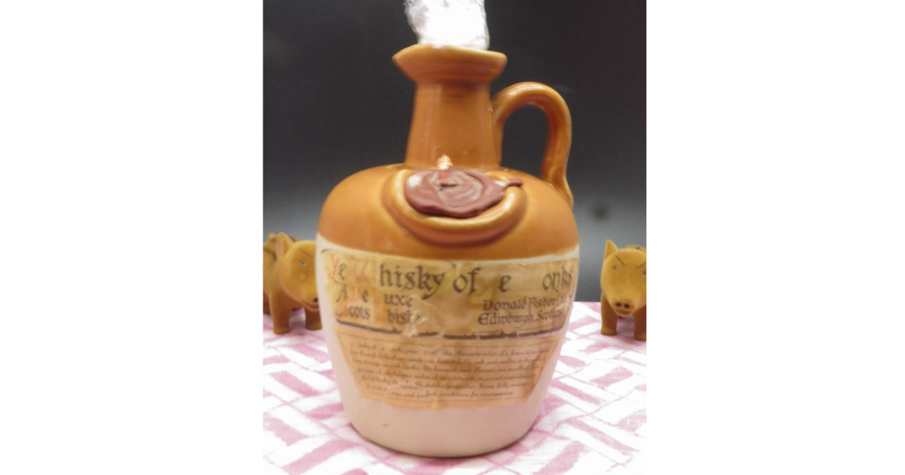 イ モンクス デラックス 陶器ボトル ウイスキー特級 43度 760ml 替え栓付/古酒 - ウイスキーブログ Yahoo!オークション monks」スコッチ レアオールド (飲料