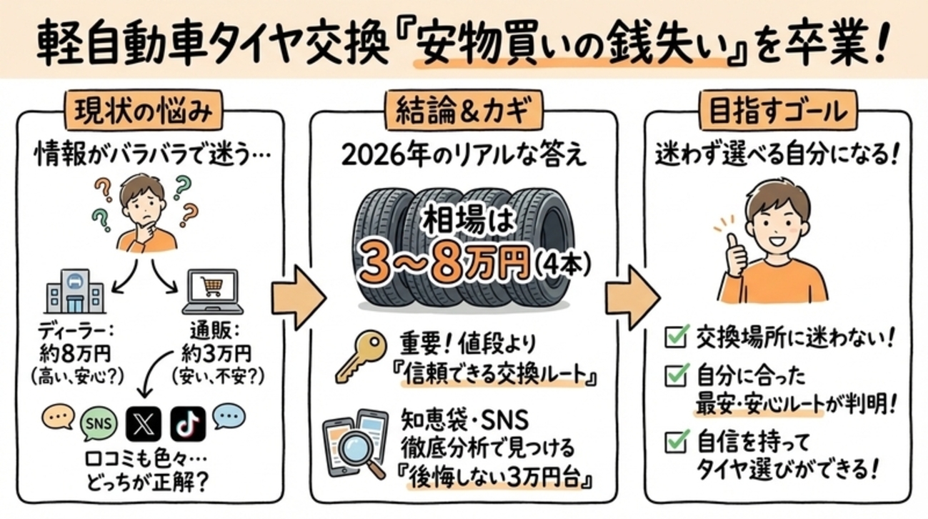 軽自動車のタイヤ価格4本の相場は？知恵袋で徹底検証 - Beruノート