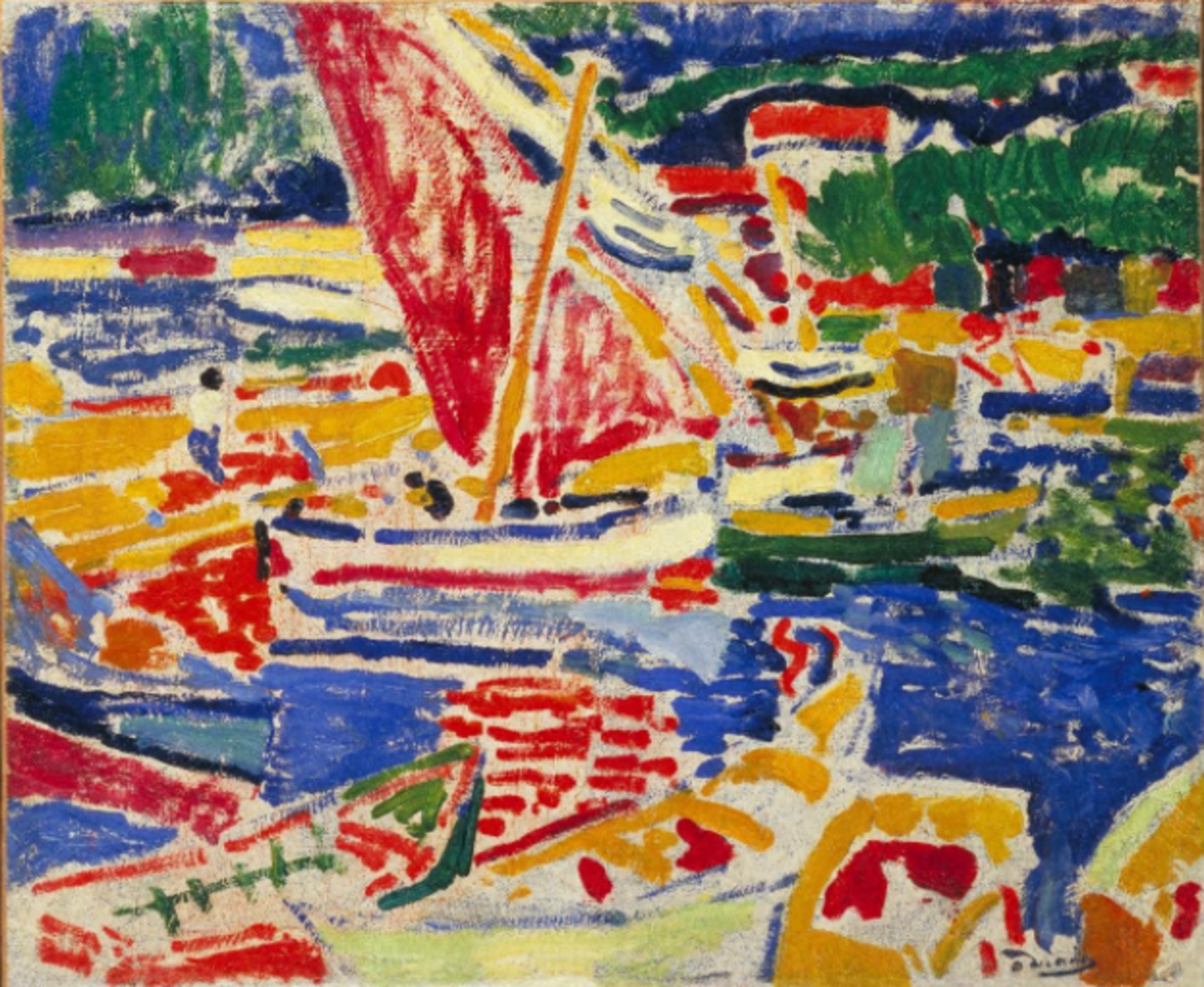 アンドレ・ドラン、ウォータールー橋、希少画集画、新品額装付、salt 