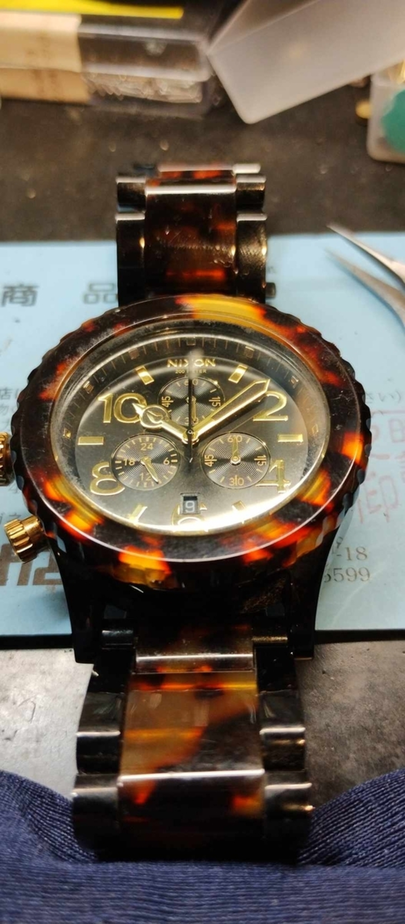 時計 NIXON ニクソン 42-20クロノグラフ オールブラックアナログ電池 
