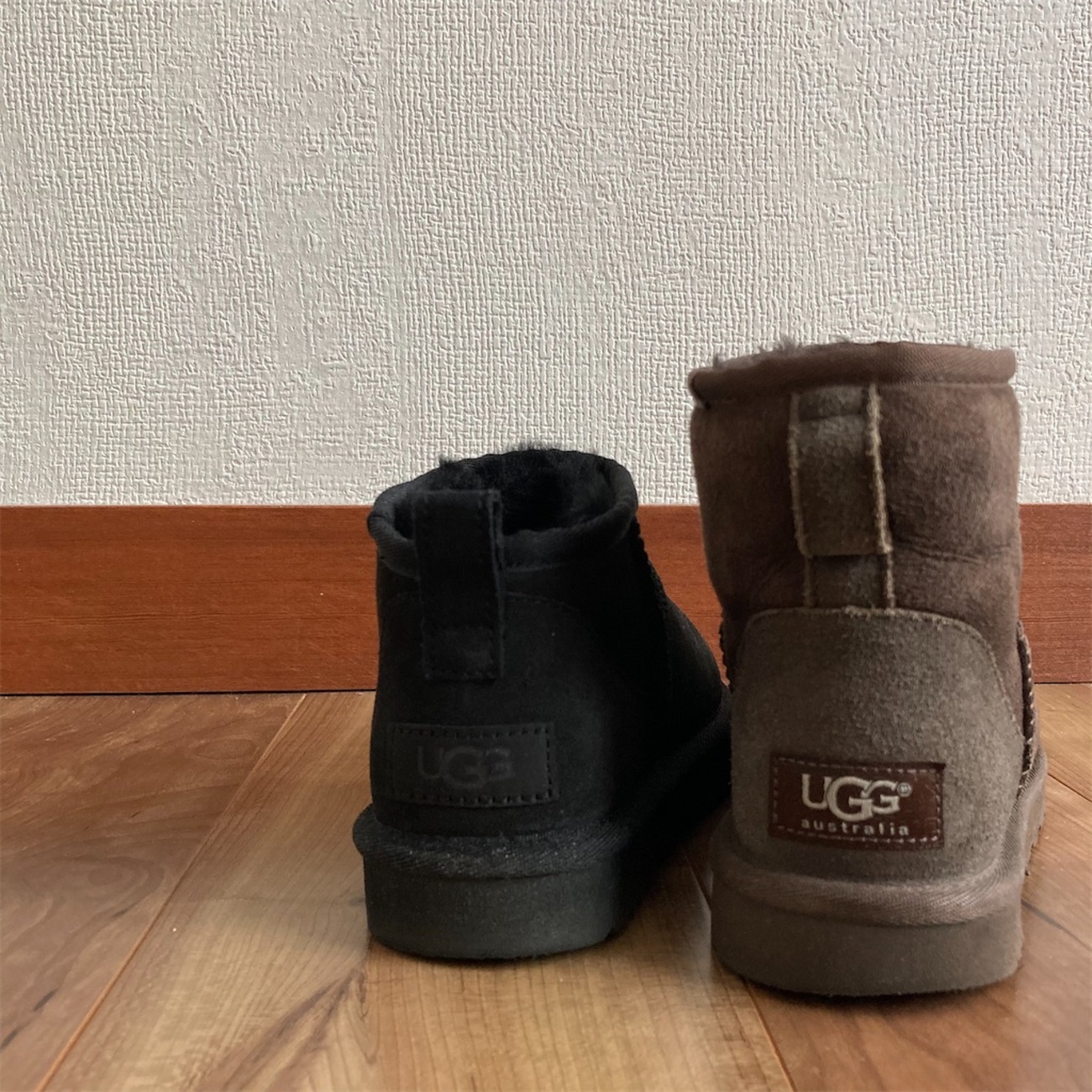 UGG クラシックウルトラミニ ブラック ムートンブーツ サイズ9（楽天 
