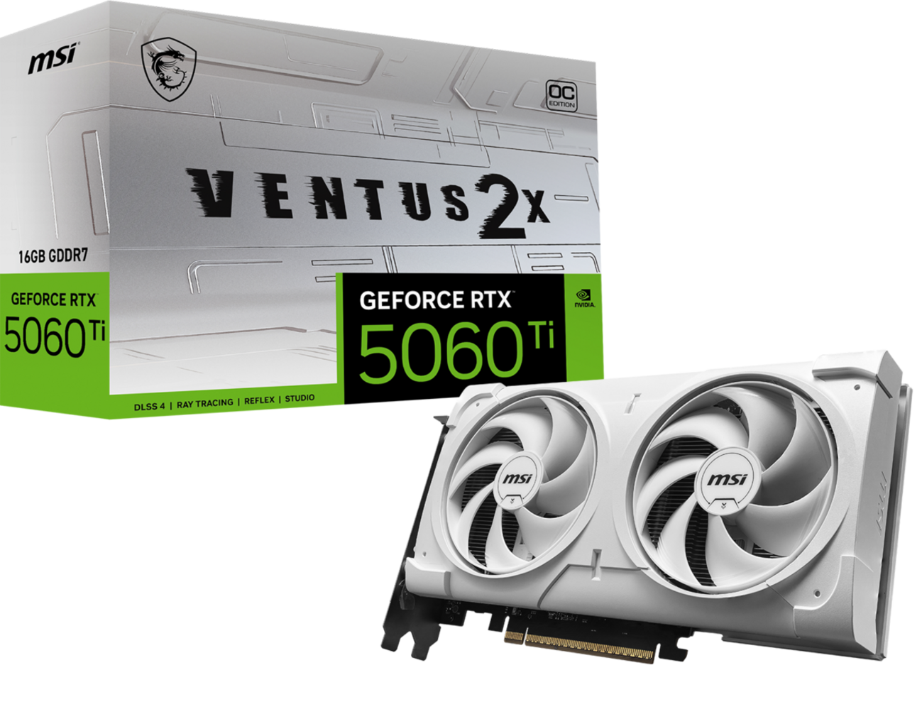MSI「GeForce RTX 5060 Ti 16G VENTUS 2X OC WHITE PLUS」発売開始