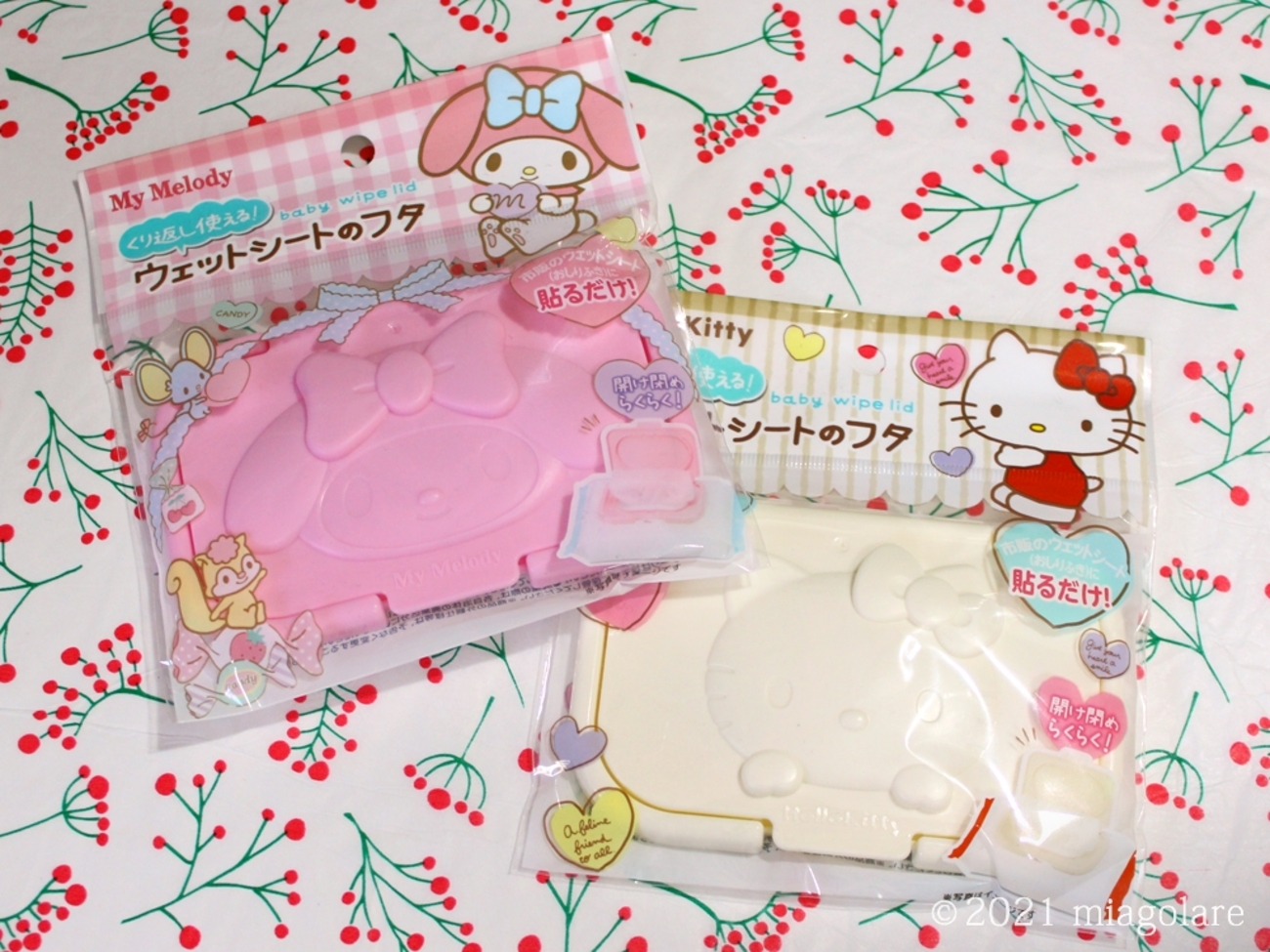 可愛いのに便利なキティ・マイメロのウエットシートのフタ [ Seria