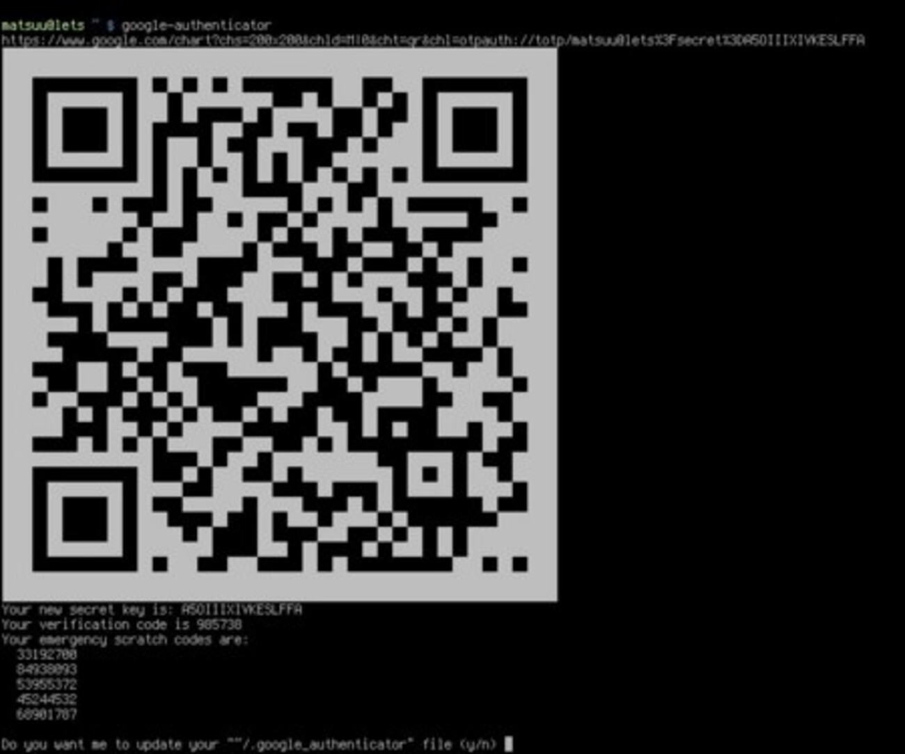 Google Authenticatorを使ってLinuxのログイン(PAM)で二段階認証を試す - Gマイナー志向