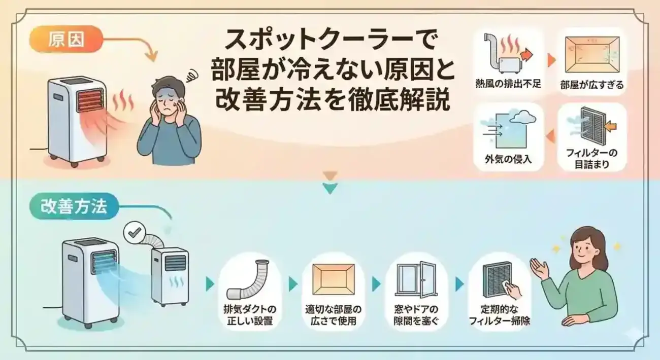 スポット クーラー 冷え ない